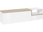 Lowboard Home Affaire "Zet", Weiß (Weiß Hochglanz, Ahorn), B:160Cm H:46Cm T:40Cm, Sideboards, Lowboard, Breite 160 Cm