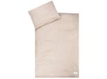 Kinderbettwäsche JULIUS ZÖLLNER Baby- und Kinderbettwäsche aus 100% Musselin, beige (sand), B/L: 100cm x 135cm, 1 Stk., 1 Stk., Musselin, B/L: 40cm x 60cm, 2 Stk., Musselin, Obermaterial: 100% Baumwolle, Bettwäsche, Kinderbettwäsche, erhältlich in den Größen 80x80+35x40cm und 100x135+40x60cm