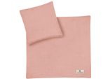 Kinderbettwäsche JULIUS ZÖLLNER Baby- und Kinderbettwäsche aus 100% Musselin, rosa (dusty rose), B/L: 80cm x 80cm, 1 Stk., 1 Stk., Musselin, B/L: 35cm x 40cm, 2 Stk., Musselin, Obermaterial: 100% Baumwolle, Bettwäsche, Kinderbettwäsche, erhältlich in den Größen 80x80+35x40cm und 100x135+40x60cm