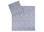 Kinderbettwäsche JULIUS ZÖLLNER Baby- und Kinderbettwäsche aus 100% Jersey-Baumwolle, blau (shiny stars), B/L: 80cm x 80cm, 1 Stk., 1 Stk., Jersey, B/L: 35cm x 40cm, 2 Stk., Jersey, Obermaterial: 100% Baumwolle, Bettwäsche, Kinderbettwäsche, erhältlich in den Größen 80x80+35x40cm und 100x135+40x60cm