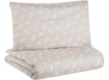 Kinderbettwäsche JULIUS ZÖLLNER Twiggy, beige (natur), B/L: 100cm x 135cm, 1 Stk., 1 Stk., Jersey, B/L: 40cm x 60cm, 2 Stk., Jersey, Obermaterial: 100% Baumwolle, Bettwäsche, Kinderbettwäsche