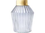 Tischvase KARE DESIGN Vase Barfly Grey 30cm, grau, B:20,5cm H:30cm T:20,5cm, Glas, Vasen, Tischvase