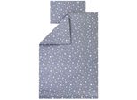 Kinderbettwäsche JULIUS ZÖLLNER Baby- und Kinderbettwäsche aus 100% Jersey-Baumwolle, blau (shiny stars), B/L: 100cm x 135cm, 1 Stk., 1 Stk., Jersey, B/L: 40cm x 60cm, 2 Stk., Jersey, Obermaterial: 100% Baumwolle, Bettwäsche, Kinderbettwäsche, erhältlich in den Größen 80x80+35x40cm und 100x135+40x60cm