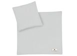 Kinderbettwäsche JULIUS ZÖLLNER Baby- und Kinderbettwäsche aus 100% Musselin, grau, B/L: 80cm x 80cm, 1 Stk., 1 Stk., Musselin, B/L: 35cm x 40cm, 2 Stk., Musselin, Obermaterial: 100% Baumwolle, Bettwäsche, Kinderbettwäsche, erhältlich in den Größen 80x80+35x40cm und 100x135+40x60cm