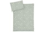 Kinderbettwäsche JULIUS ZÖLLNER Baby- und Kinderbettwäsche aus 100% Bio-Baumwolle, grün (wildflower), B/L: 100cm x 135cm, 1 Stk., 1 Stk., Linon, B/L: 40cm x 60cm, 2 Stk., Linon, Obermaterial: 100% Baumwolle, Bettwäsche, Kinderbettwäsche, erhältlich in den Größen 80x80+35x40cm und 100x135+40x60cm