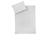 Kinderbettwäsche JULIUS ZÖLLNER Baby- und Kinderbettwäsche aus 100% Musselin, grau, B/L: 100cm x 135cm, 1 Stk., 1 Stk., Musselin, B/L: 40cm x 60cm, 2 Stk., Musselin, Obermaterial: 100% Baumwolle, Bettwäsche, Kinderbettwäsche, erhältlich in den Größen 80x80+35x40cm und 100x135+40x60cm