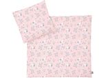 Kinderbettwäsche JULIUS ZÖLLNER Rosalie, rosa, B/L: 80cm x 80cm, 1 Stk., 1 Stk., Renforcé, B/L: 35cm x 40cm, 2 Stk., Renforcé, Obermaterial: 100% Baumwolle, Bettwäsche, Kinderbettwäsche