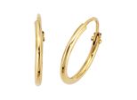 Paar Creolen Jobo, Gold (Gelbgold 333), Ohrringe, Damen, 12,7Mm, Gelbgold 333, Rund 333 Gold