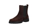 Stiefelette HÖGl "HöGl Stiefelette Veloursleder/Textil", Damen, Gr. 39, Braun, Textil, Veloursleder, Schuhe Stiefelette