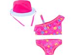 Puppenkleidung BAYER Bikini 38-42 cm, pink (pink, blau), Puppenkleidung, Kinder