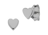 Paar Ohrstecker CAÏ "925/- Sterling Silber Rhodiniert Herz", Weiß, Ohrringe, Damen, One-Size, Silber 925 (Sterlingsilber)