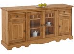 Sideboard Otto Home "Melissa", Beige (Natur Gebeizt, Gewachst), B:169Cm H:85Cm T:45Cm, Sideboards, Sideboard, Kommode, Breite 169 Cm