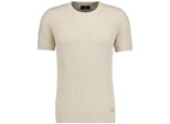 Rundhalspullover Ragman, Herren, Gr. 54, Ecru, 004, Strick, 100% Baumwolle, Rundhals, Pullover Rundhalspullover