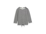 Tom Tailor Damen Langarmshirt Mit Knopf-Details, Blau, Gestreift, Gr. S