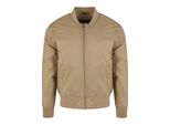 Anorak Urban Classics "Urban Classics Herren Basic Bomber Jacket", Herren, Gr. L, Beige, 100% Polyamid, Unifarben, Normal, Amerikanischer Ausschnitt, Jacken
