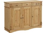 Sideboard Otto Home "Teresa", Beige (Natur GeöLt), B:118Cm H:90Cm T:40Cm, Sideboards, Sideboard, Kommode, 3-TüRig, Breite 118 Cm, Aus Massiver Kiefer, Fsc
