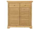 Schuhkommode Otto Home "Ayanna Kommode FüR Ca. 9 Paar Schuhe", Beige (Natur), B:94Cm H:100Cm T:39Cm, Fsc-Zertifiziertes Massivholz, Sideboards, Schuhkommode, Schuhschrank Aus Massiver Kiefer, Fsc, Breite 94 Cm