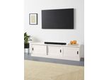 Lowboard Otto Home "SchröDer", Weiß, B:170Cm H:45Cm T:40Cm, Fsc-Zertifiziertes Massivholz, Sideboards, Lowboard, Kommode Mit 3 SchiebetüRen, Aus Massivem Kiefernholz