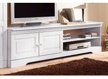 Lowboard Otto Home "Cubrix", Weiß, B:162Cm H:45Cm T:44Cm, Massivholz, Sideboards, Lowboard, Kommode Aus SchöNem Massivem Kiefernholz, Breite 162 Cm