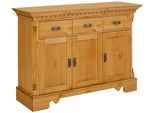 Sideboard Otto Home "Milan", Beige (Natur), B:140Cm H:100Cm T:47Cm, Massivholz, Sideboards, Sideboard, Kommode, Breite 140 Cm