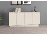 Sideboard Otto Home "Vela, Breite 160 Cm, Design Mit SchräGen TüRen, MaßE-B/T/H: 160X35X75", Kaschmir Matt, B:160Cm H:75Cm T:35Cm, Sideboards, Sideboard, Made In Italy, 4 FäCher, Sideboard, Anrichte, Kommode