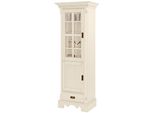Vitrine Otto Home "Milan", Beige (Cremefarben), B:72Cm H:199Cm T:47Cm, Massivholz, SchräNke, Vitrine, HöHe 199 Cm, Massivholz, Fsc-Zertifiziert