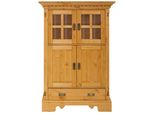 Highboard Otto Home "Milan", Beige (Natur), B:102Cm H:149Cm T:47Cm, Massivholz, Sideboards, Highboard, Vitrine, Breite 102 Cm, Massivholz, Fsc-Zertifiziert