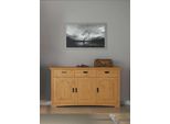 Kommode Otto Home "Konrad", Natur, B:156Cm H:82Cm T:39Cm, Massivholz, Sideboards, Kommode, Aus Massiver Kiefer, Breite 156 Cm, Mit Schubladen, Fsc