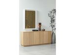 Kommode Woood, Braun, B:200Cm H:85Cm T:45Cm, Holzwerkstoff, Sideboards, Kommode, Sideboard Aus Eichenfurnier Mit Zeitlosem Design Und Maserung