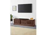 Lowboard Otto Home "SchröDer", Braun, B:170Cm H:45Cm T:40Cm, Fsc-Zertifiziertes Massivholz, Sideboards, Lowboard, Kommode Mit 3 SchiebetüRen, Aus Massivem Kiefernholz