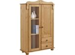 Highboard Otto Home "Adele", Beige (Gelaugt, GeöLt), B:89,5Cm H:135Cm, Sideboards, Highboard, Stauraumschrank, 2-TüRig, HöHe 135 Cm, Aus Massiver Kiefer, Fsc