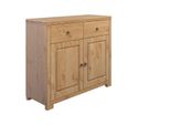 Kommode Otto Home "Gotland", Beige (Natur), B:102Cm H:89Cm T:40Cm, Massivholz, Sideboards, Kommode, Aus Massiver Kiefer, Mit 2 Schubladen, Fsc, Breite 102 Cm
