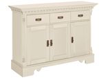 Sideboard Otto Home "Milan", Beige (Cremfarben), B:140Cm H:100Cm T:47Cm, Massivholz, Sideboards, Sideboard, Kommode, Breite 140 Cm
