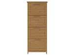 Schuhkipper Otto Home "Lukas, Schuhkommode, Schmal, Schuhregal, Schuhorganizer", Beige (Natur), B:60Cm H:154Cm T:19Cm, Fsc-Zertifiziertes Massivholz, Sideboards, Aus Massiver Kiefer, Dekorative FräSungen, Breite 60 Cm
