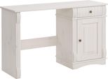 Schreibtisch Otto Home "Teresa", Weiß, B:120Cm H:73Cm T:40Cm, Tische, Schreibtisch, Computertisch Mit Schublade, Massivholz, Breite 120 Cm