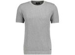 Rundhalspullover Ragman, Herren, Gr. 52, Steingrau, Strick, 100% Baumwolle, Rundhals, Pullover Rundhalspullover