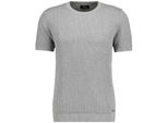 Rundhalspullover Ragman, Herren, Gr. 54, Steingrau, Strick, 100% Baumwolle, Rundhals, Pullover Rundhalspullover