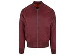 Anorak Urban Classics "Urban Classics Herren Basic Bomber Jacket", Herren, Gr. S, Burgundy, 100% Polyamid, Unifarben, Normal, Amerikanischer Ausschnitt, Jacken