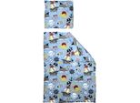 Kinderbettwäsche ADAM Pirates, blau, B/L: 200cm x 135cm, 1 Stk., 1 Stk., Renforcé, B/L: 80cm x 80cm, 2 Stk., Renforcé, Obermaterial: 100% Baumwolle, Bettwäsche, Kinderbettwäsche