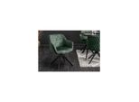 Riess-Ambiente Stuhl Euphoria - DunkelgrüN Samt Mit Armlehne Metallgestell Schwarz Drehbar Esszimmer