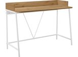 Schreibtisch Otto Home "Jullian", Weiß (Eiche, Weiß, Weiß, Eichefarben), B:120Cm H:87Cm T:50Cm, Tische, Schreibtisch, WeißEs Gestell Aus Metall, Breite 120 Cm