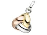 KettenanhäNger Jobo "AnhäNger Knoten Triolor 11 Mm", Goldfarben, SchmuckanhäNger, Damen, Silber 925 (Sterlingsilber), KettenanhäNger, 925 Silber Vergoldet