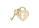 HerzanhäNger Jobo "AnhäNger Herz Schloss SchlüSsel 15 Mm", Gelbgold 333, SchmuckanhäNger, Damen, Gelbgold 333, 333 Gold