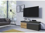 Lowboard Home Affaire "Luci", Eichefarben Artisan, Kosmos Anthrazit, B:150Cm H:48Cm T:56Cm, Sideboards, Lowboard, Breite 150 Cm