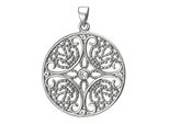KettenanhäNger Jobo "AnhäNger Rund Ornament 22 Mm", Silber 925, Weiß, SchmuckanhäNger, Damen, Silber 925 (Sterlingsilber), KettenanhäNger, 925 Silber Rhodiniert Mit Zirkonia