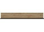 Wandboard Home Affaire "Novena", Braun (Catania Eiche, Schwarz), B:160Cm H:22,6Cm T:20Cm, Holzwerkstoff, Regale, Wandboard, Breite 160Cm