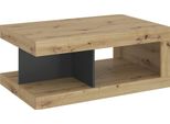 Couchtisch Home Affaire "Luci", Eichefarben Artisan, Kosmos Anthrazit, Tische, Couchtisch, Breite 104 Cm