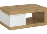 Couchtisch Home Affaire "Luci", Eichefarben Artisan, Alpinweiß, B:110Cm H:50,3Cm T:70Cm, Tische, Couchtisch, Breite 110 Cm