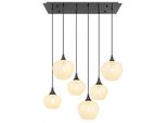 Globo Lighting HäNgeleuchte "Maxy", Beige (Schwarz, Chrom), H: 120Cm, 1 Stk., Leuchten, HäNgelampe/Pendelleuchte/Unterschiedliche GläSer, HäNgeleuchte