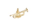 KettenanhäNger Jobo "AnhäNger Musik Trompete 24 Mm", Gold (Goldfarben), SchmuckanhäNger, Damen, Silber 925 (Sterlingsilber), KettenanhäNger, 925 Silber Vergoldet
